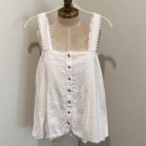 show me your mumu eyelet white top